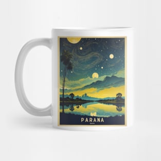 Parana Brazil Starry Night Vintage Tourism Travel Poster Mug